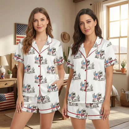 The USA 250th Anniversary Patriotic Dachshund Pajamas – Wiener Dog Mom Gift Sleepwear