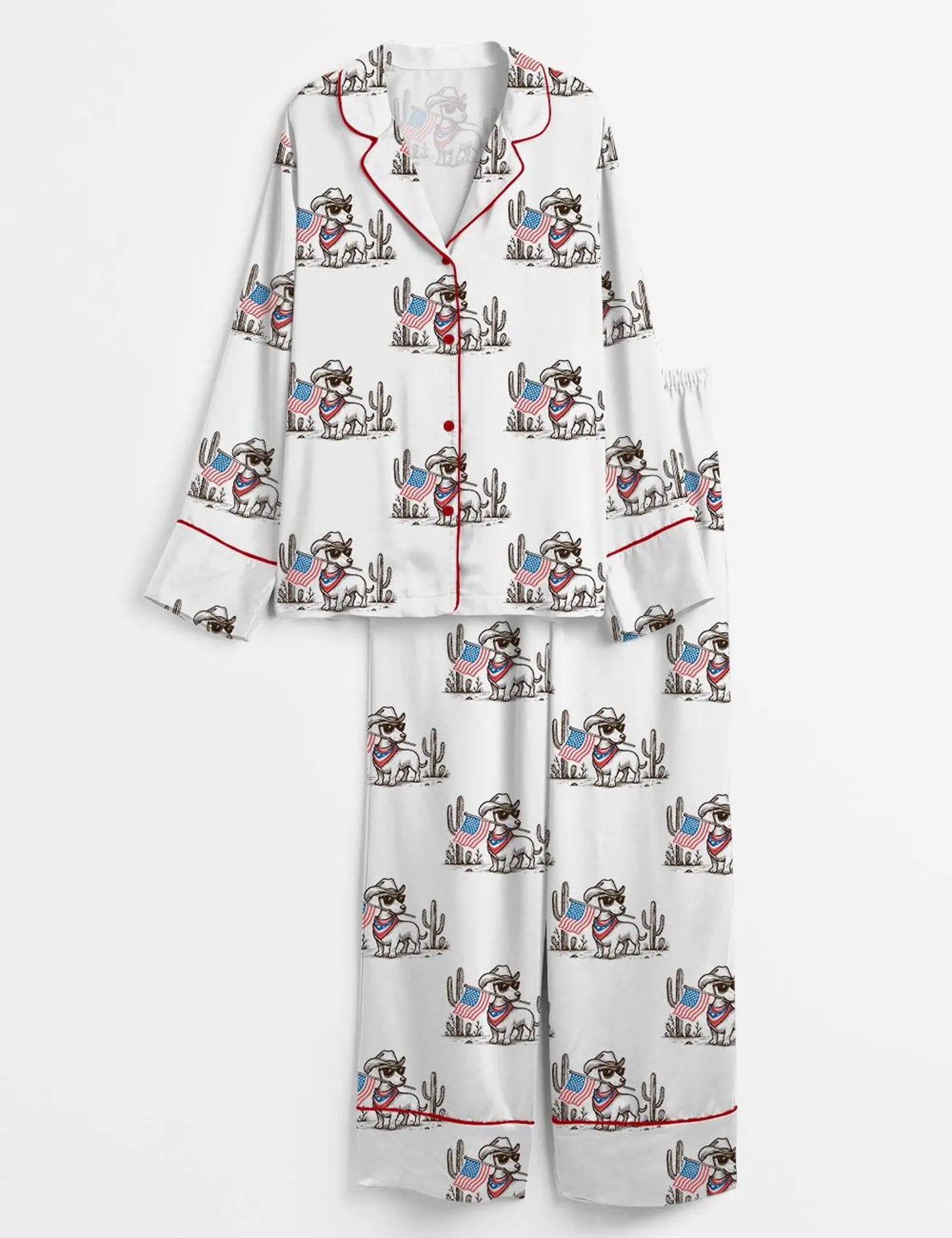 The USA 250th Anniversary Patriotic Dachshund Pajamas – Wiener Dog Mom Gift Sleepwear