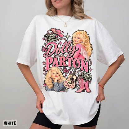 Retro Pink Country Music Legend Graphic T-Shirt
