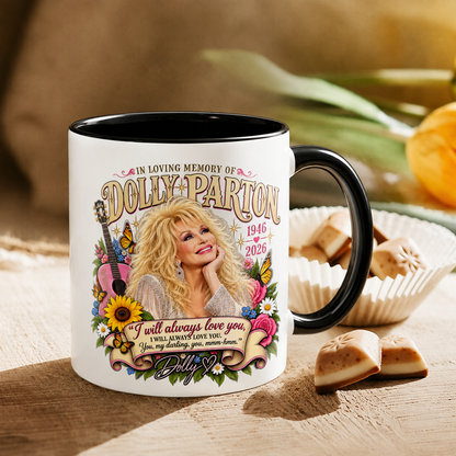 Country Star Floral Tribute Two-Tone Ceramic Mug