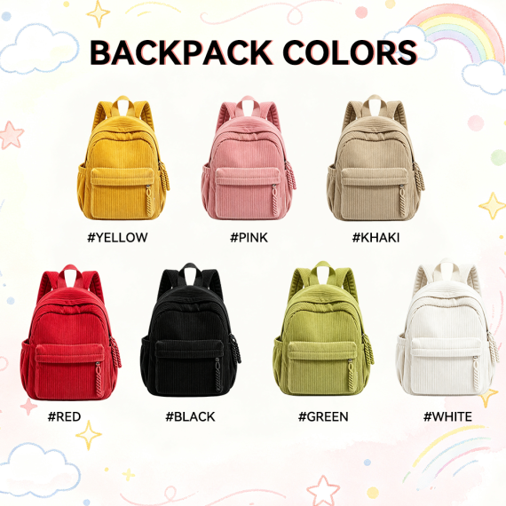 Personalized Toddler Corduroy Backpack
