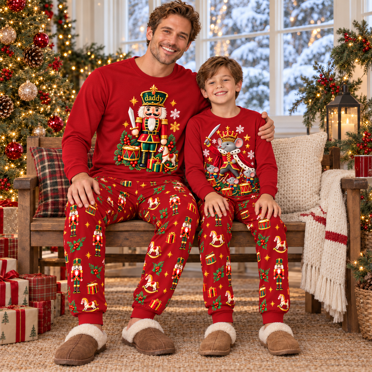 Personalized Nutcracker Characters Red Family Christmas Pajamas ...
