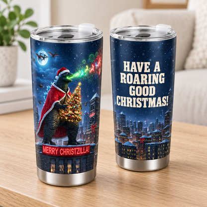 Have A Roaring Good Christmas – 20oz Santa Cloak Beast Tumbler