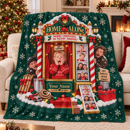 Custom Holiday Movie Prankster Personalized Christmas Blanket