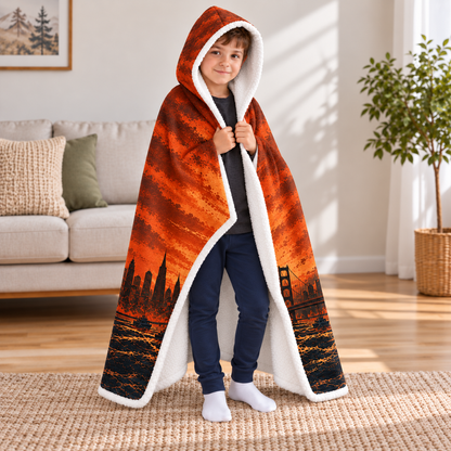 Custom Name Giant Luminous Beast Legendary Bridge Wearable Hooded Blanket