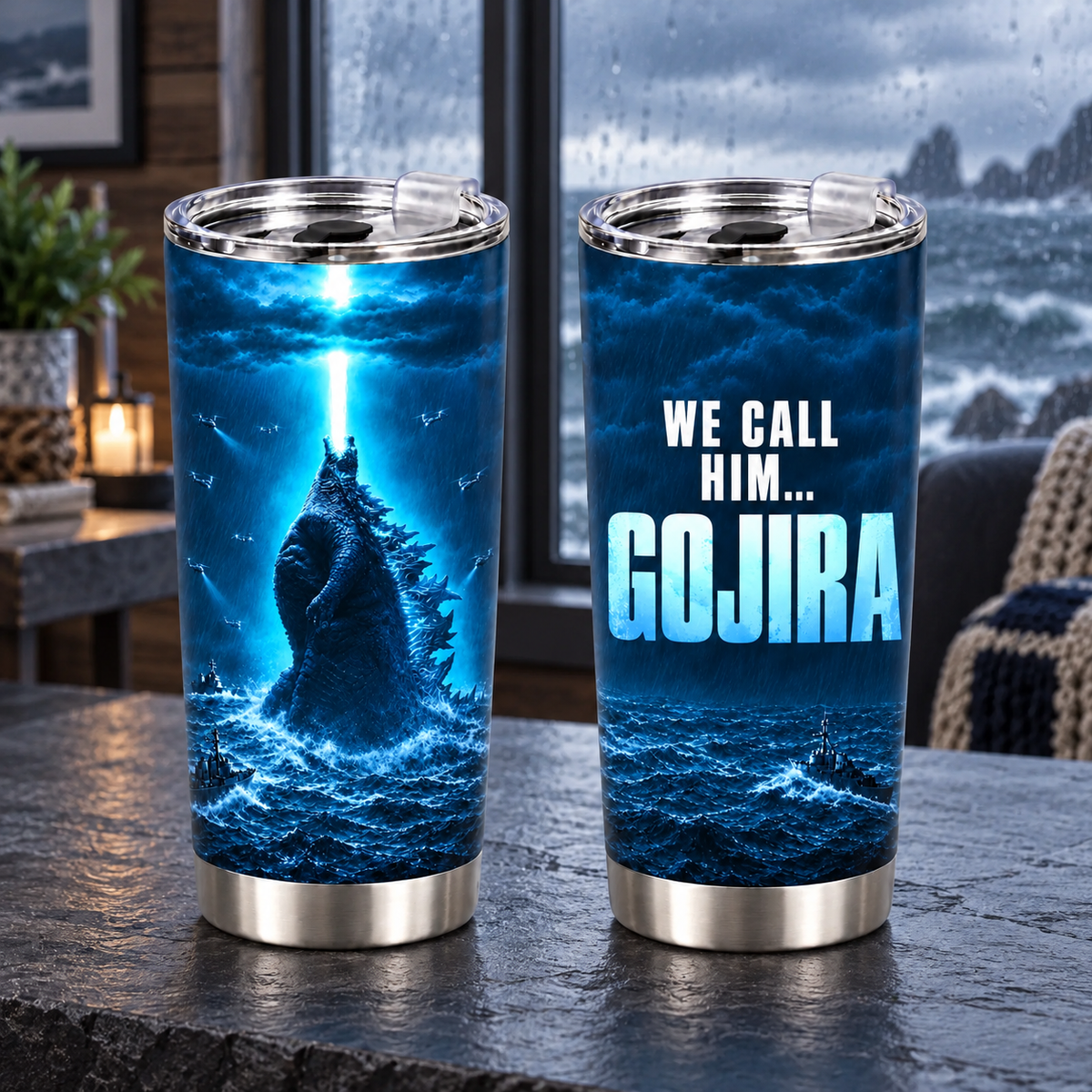 We Call Him Gojira – 20oz Atomic Beam Ocean Beast Tumbler