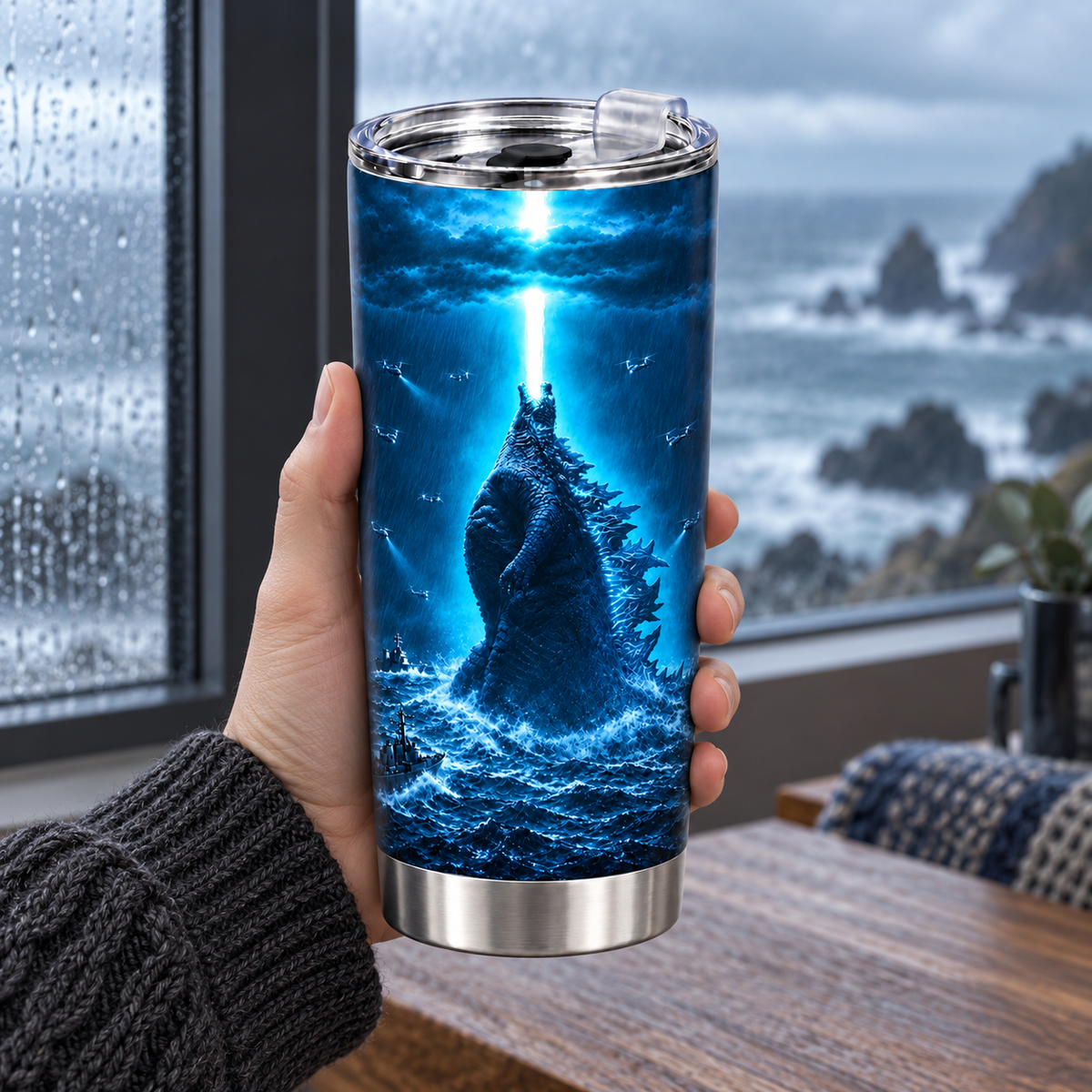 We Call Him Gojira – 20oz Atomic Beam Ocean Beast Tumbler