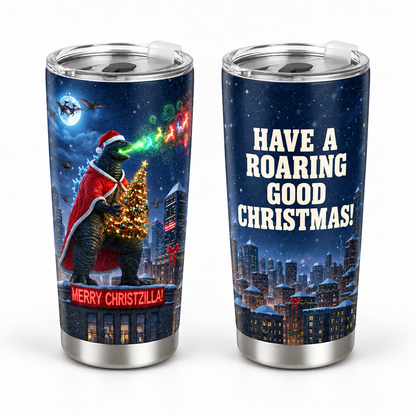 Have A Roaring Good Christmas – 20oz Santa Cloak Beast Tumbler