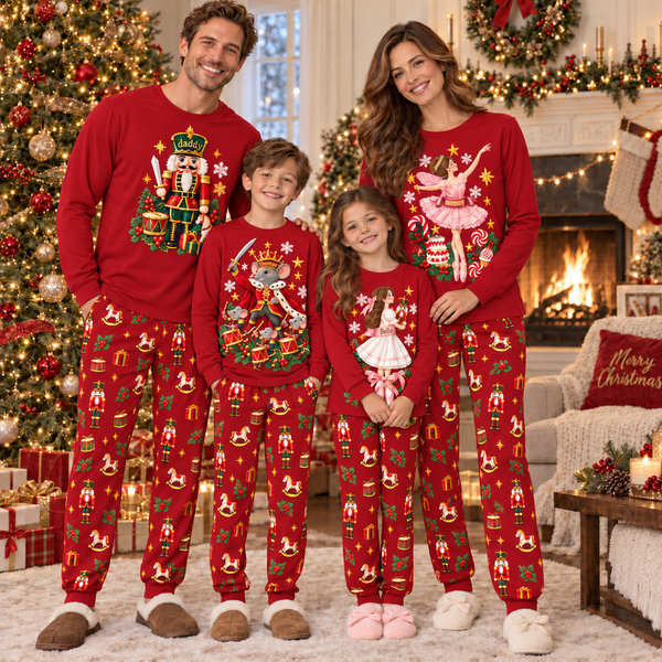 Personalized Nutcracker Characters Red Family Christmas Pajamas ...