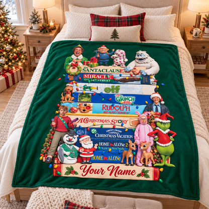 Personalized Christmas Movie Blanket