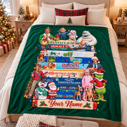 Personalized Christmas Movie Blanket