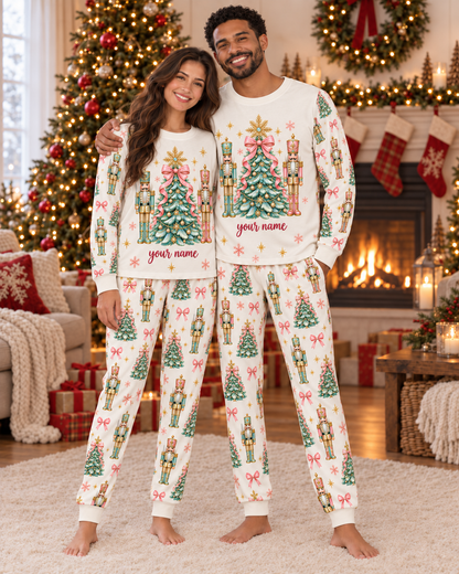 Personalized Nutcracker & Christmas Tree Family Christmas Pajamas