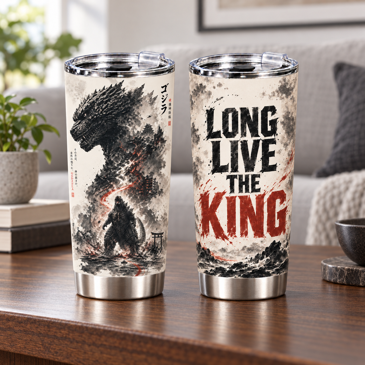 Long Live The King – 20oz Sumi-e Ink Wash Beast Tumbler
