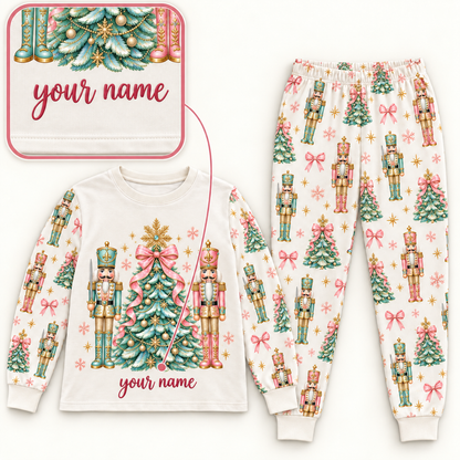 Personalized Nutcracker & Christmas Tree Family Christmas Pajamas