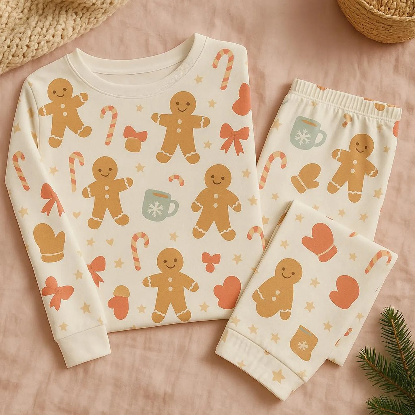 Sweet Cookie Matching Christmas Pajama Set – Festive Holiday Sleepwear for Adults, Kids, Babies & Pets