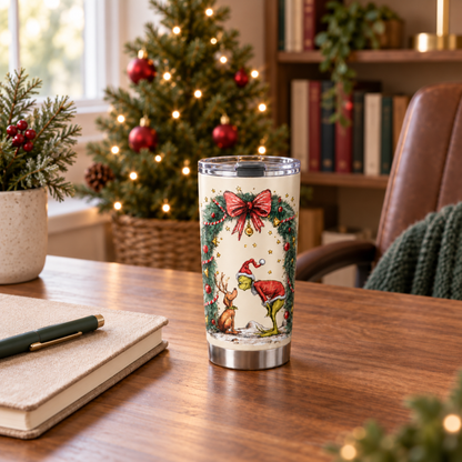 Maybe Christmas Means More – Green Monster 20oz Christmas Tumbler