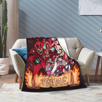 Custom Name Underworld Tea Party Character Plush Blanket