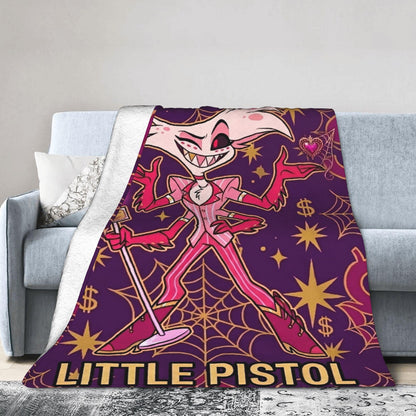 Custom Flamboyant Spider Star Neon Plush Blanket