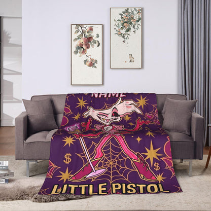 Custom Flamboyant Spider Star Neon Plush Blanket