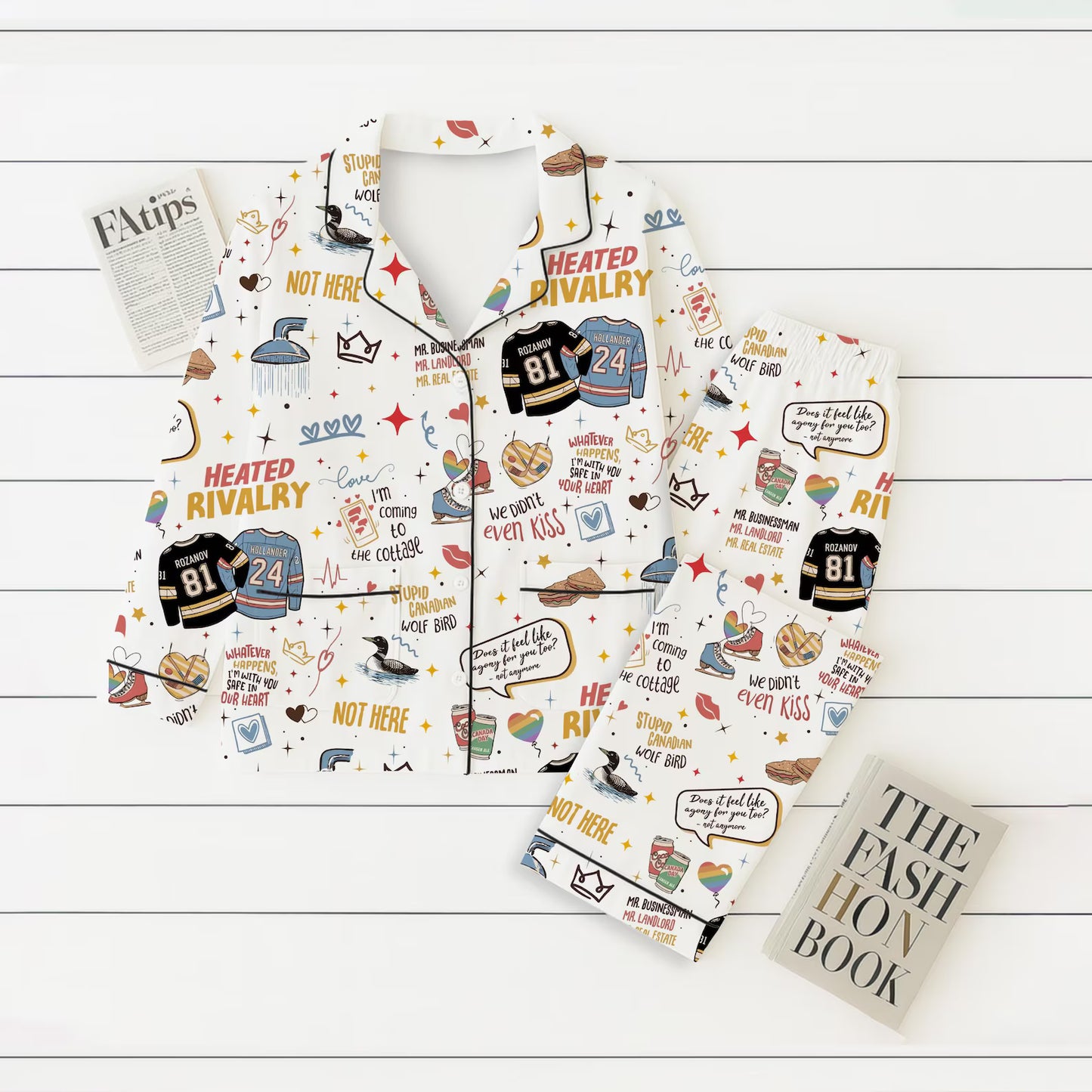 Hockey Romance Pajama Set – Queer Book & Movie Inspired Sleepwear