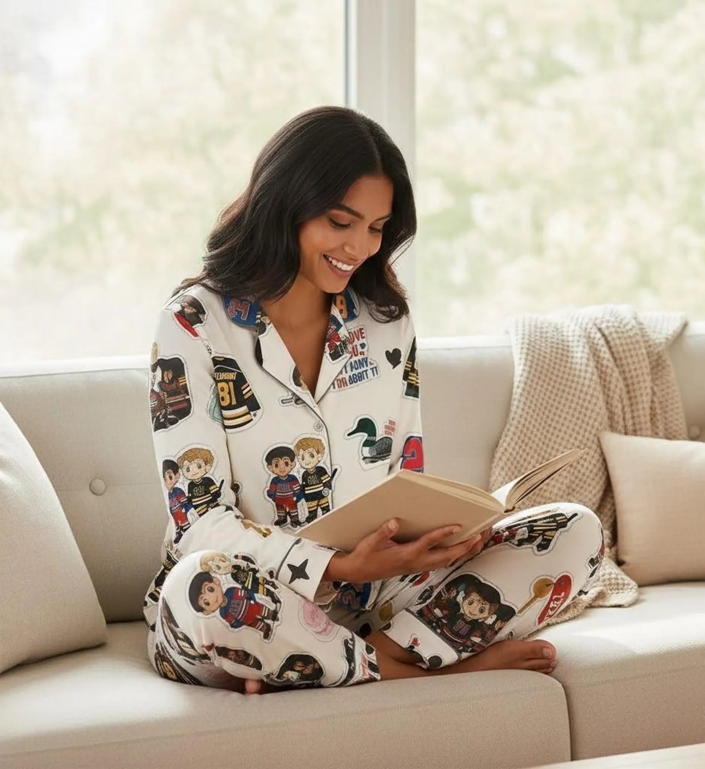Enemies to Lovers Hockey Satin Pajama Set – Romance Book & Movie Inspired PJs