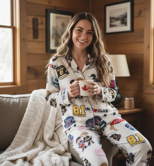 Enemies to Lovers Hockey Satin Pajama Set – Romance Book & Movie Inspired PJs