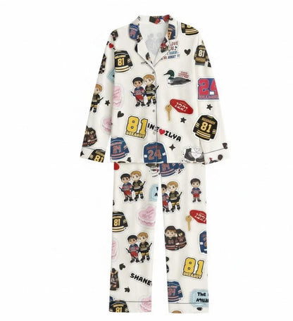 Enemies to Lovers Hockey Satin Pajama Set – Romance Book & Movie Inspired PJs