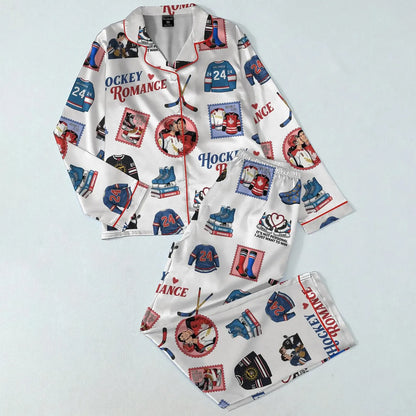 Enemies to Lovers Hockey Pajama Set – Romance Book & Movie Inspired Sleepwear