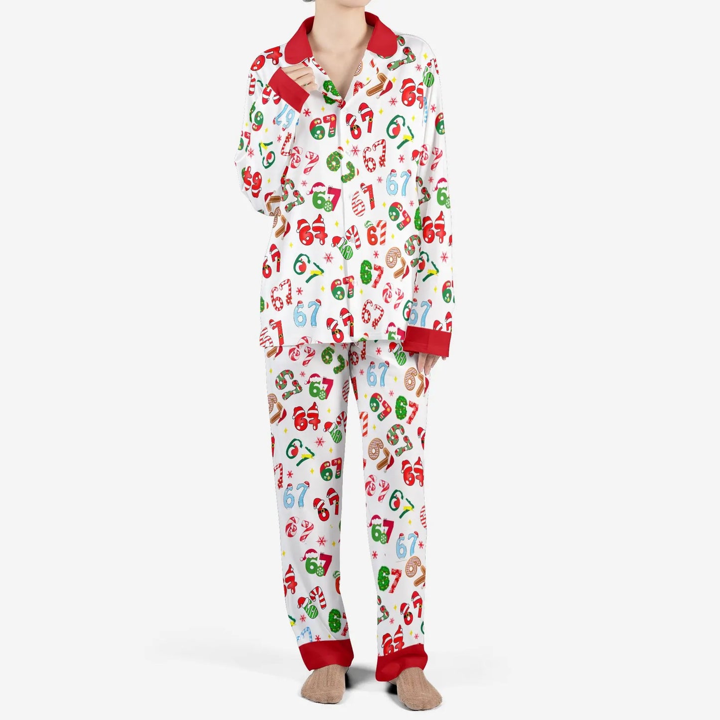 Funny 67 Meme Christmas Pajama Set – Viral Holiday Sleepwear for Kids and Adults
