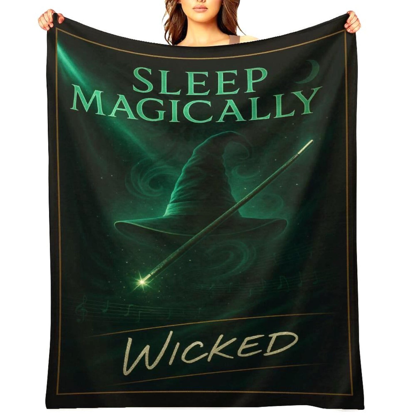 Sleep Magically Emerald Witch Hat Blanket