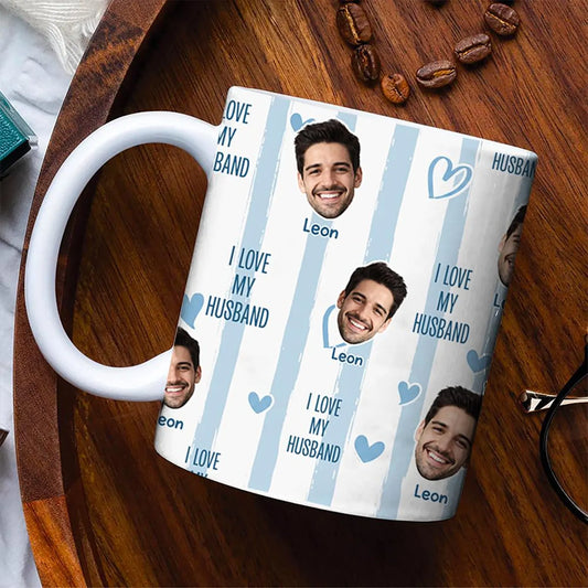 Personalized Photo Valentine Mug – Custom Coffee Gift for Him or Her