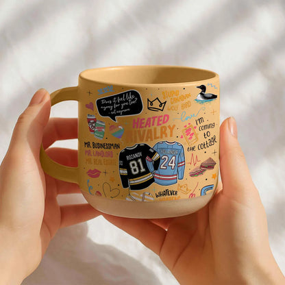 We Didn't Even Kiss Hollander Rozanov Pottery Mug, LGBT Hockey Romance Mug, Heated Movie Rivalry Mug, Hollanov Team Gifts For Fan