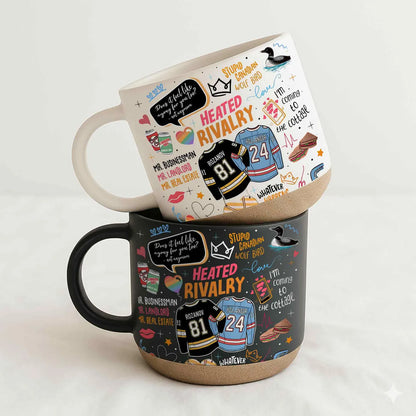 We Didn't Even Kiss Hollander Rozanov Pottery Mug, LGBT Hockey Romance Mug, Heated Movie Rivalry Mug, Hollanov Team Gifts For Fan