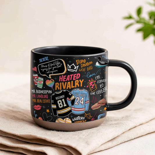 We Didn't Even Kiss Hollander Rozanov Pottery Mug, LGBT Hockey Romance Mug, Heated Movie Rivalry Mug, Hollanov Team Gifts For Fan