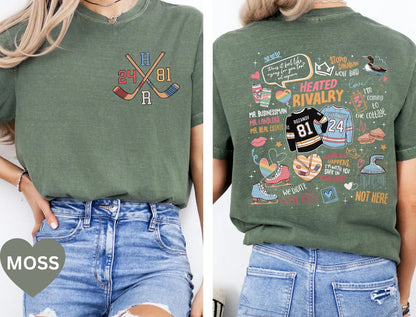 Comfort Colors®Heated Rivalry Romance Shirt, Hollanov Couple Romance Book Tshirt, Hockey Rivals Couple Shirts, Movie Book Fans Gift