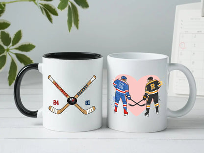 Team Hollanov Pottery Mug, Hockey Romance Unisex LGBT Gift, Hockey Fan Coffee Mug 11oz, Heated Rivalry Fan Gift, Hollander Rosanov