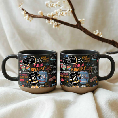 We Didn't Even Kiss Hollander Rozanov Pottery Mug, LGBT Hockey Romance Mug, Heated Movie Rivalry Mug, Hollanov Team Gifts For Fan