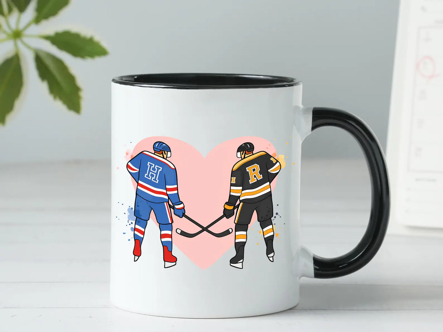 Team Hollanov Pottery Mug, Hockey Romance Unisex LGBT Gift, Hockey Fan Coffee Mug 11oz, Heated Rivalry Fan Gift, Hollander Rosanov