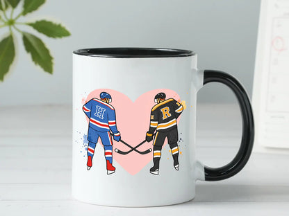 Team Hollanov Pottery Mug, Hockey Romance Unisex LGBT Gift, Hockey Fan Coffee Mug 11oz, Heated Rivalry Fan Gift, Hollander Rosanov
