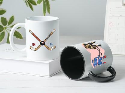 Team Hollanov Pottery Mug, Hockey Romance Unisex LGBT Gift, Hockey Fan Coffee Mug 11oz, Heated Rivalry Fan Gift, Hollander Rosanov