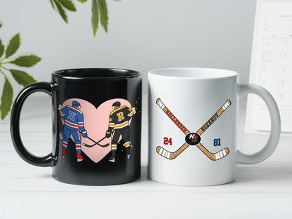Team Hollanov Pottery Mug, Hockey Romance Unisex LGBT Gift, Hockey Fan Coffee Mug 11oz, Heated Rivalry Fan Gift, Hollander Rosanov