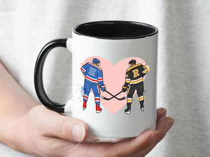 Team Hollanov Pottery Mug, Hockey Romance Unisex LGBT Gift, Hockey Fan Coffee Mug 11oz, Heated Rivalry Fan Gift, Hollander Rosanov
