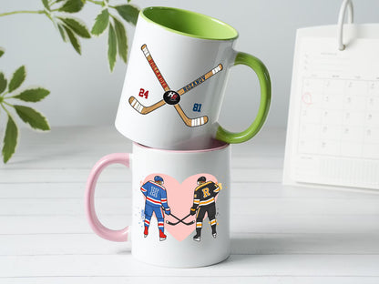 Team Hollanov Pottery Mug, Hockey Romance Unisex LGBT Gift, Hockey Fan Coffee Mug 11oz, Heated Rivalry Fan Gift, Hollander Rosanov