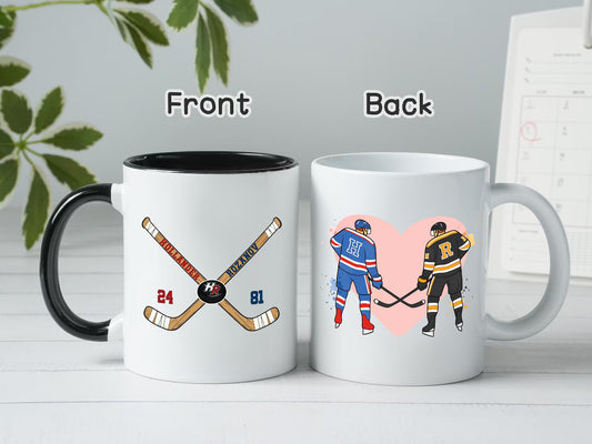 Team Hollanov Pottery Mug, Hockey Romance Unisex LGBT Gift, Hockey Fan Coffee Mug 11oz, Heated Rivalry Fan Gift, Hollander Rosanov