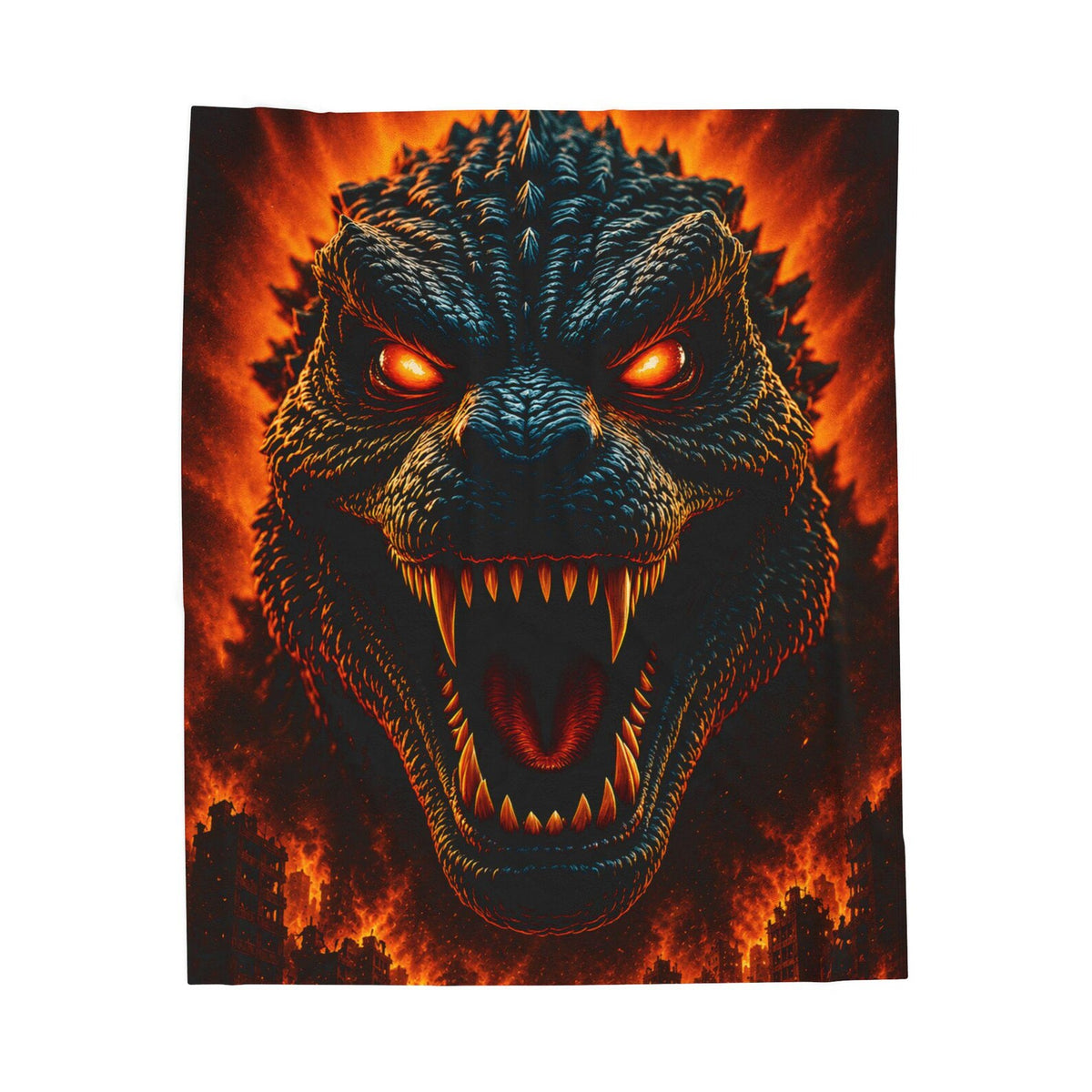 Roaring Fire Beast Monster Blanket