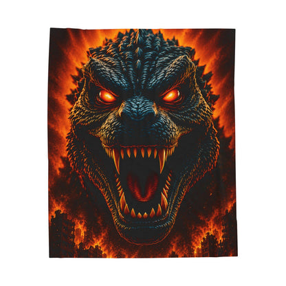 Roaring Fire Beast Monster Blanket