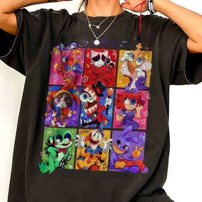 Black Circus Patchwork Family T-Shirt