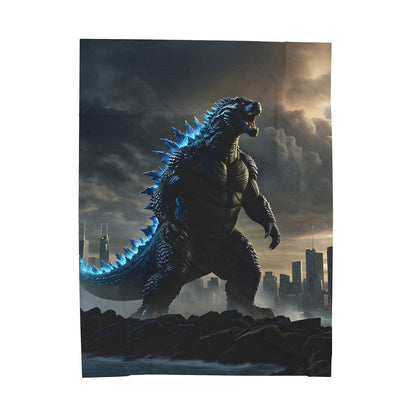 Luminous Spiked Beast City Skyline Blanket