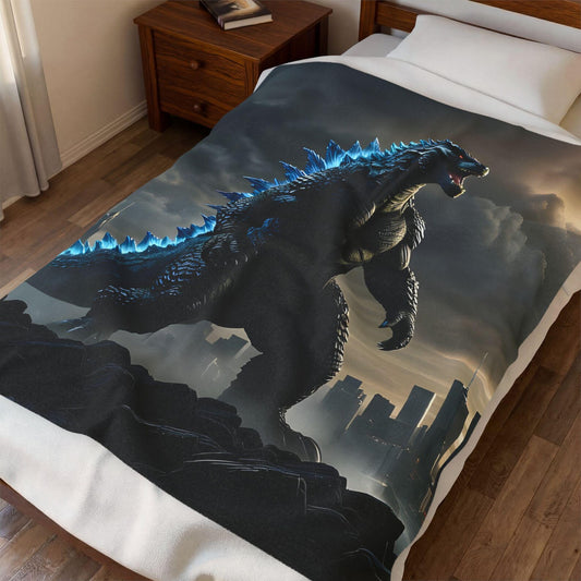 Luminous Spiked Beast City Skyline Blanket