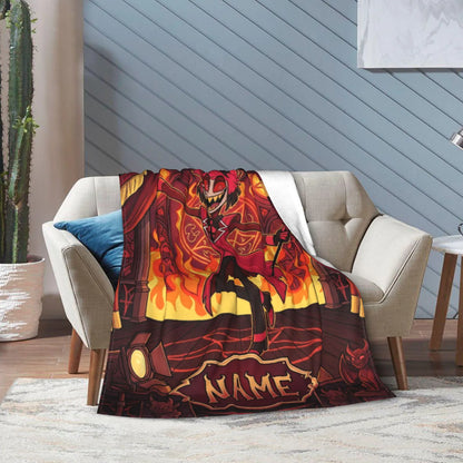 Custom Name Radio Demon Stage Performance Plush Blanket